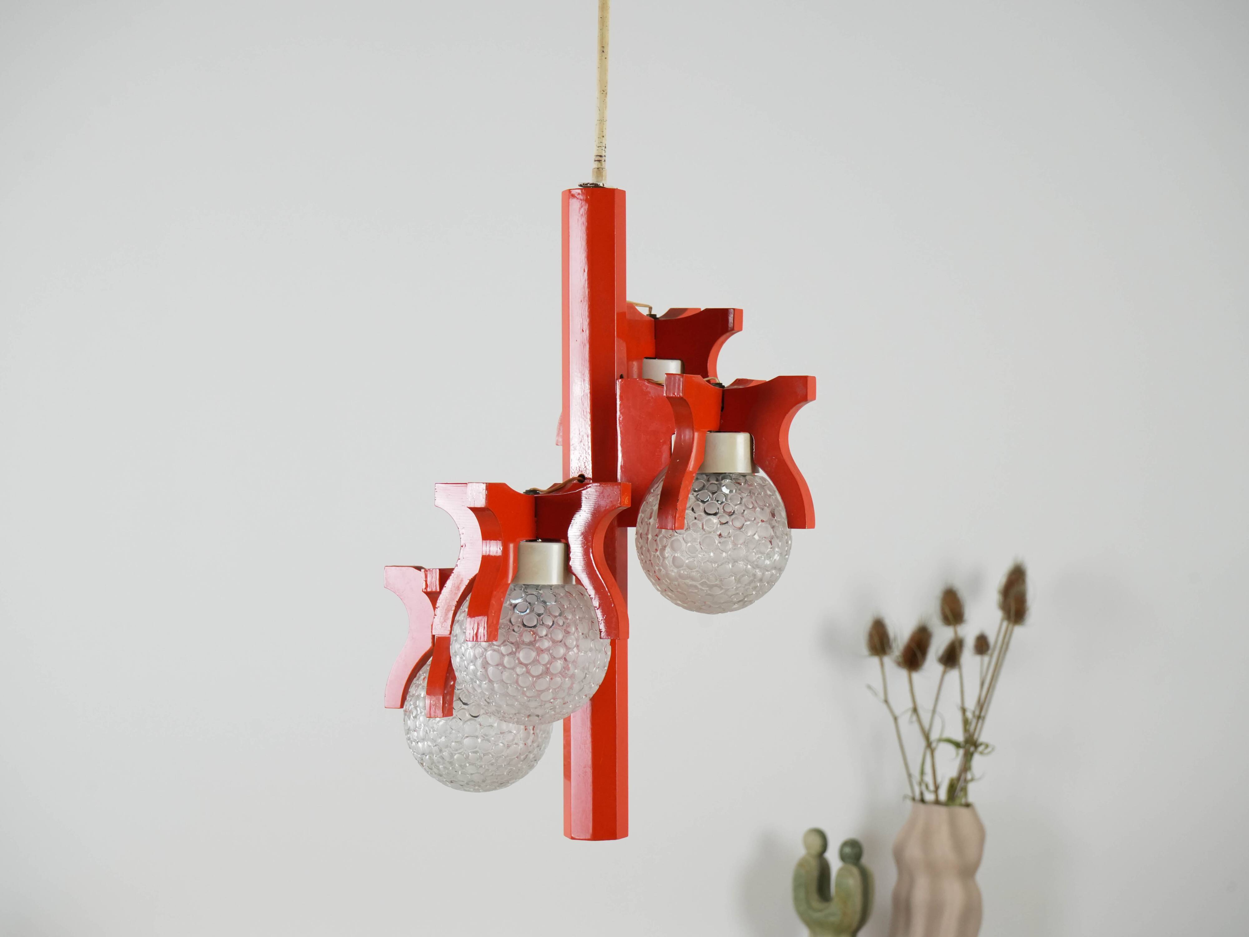 Pendant lamp, Space Age, 1970s, manufactured in Italy