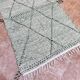 Small Moroccan Berber rug (Zanafi kilim) for bedroom and living room.