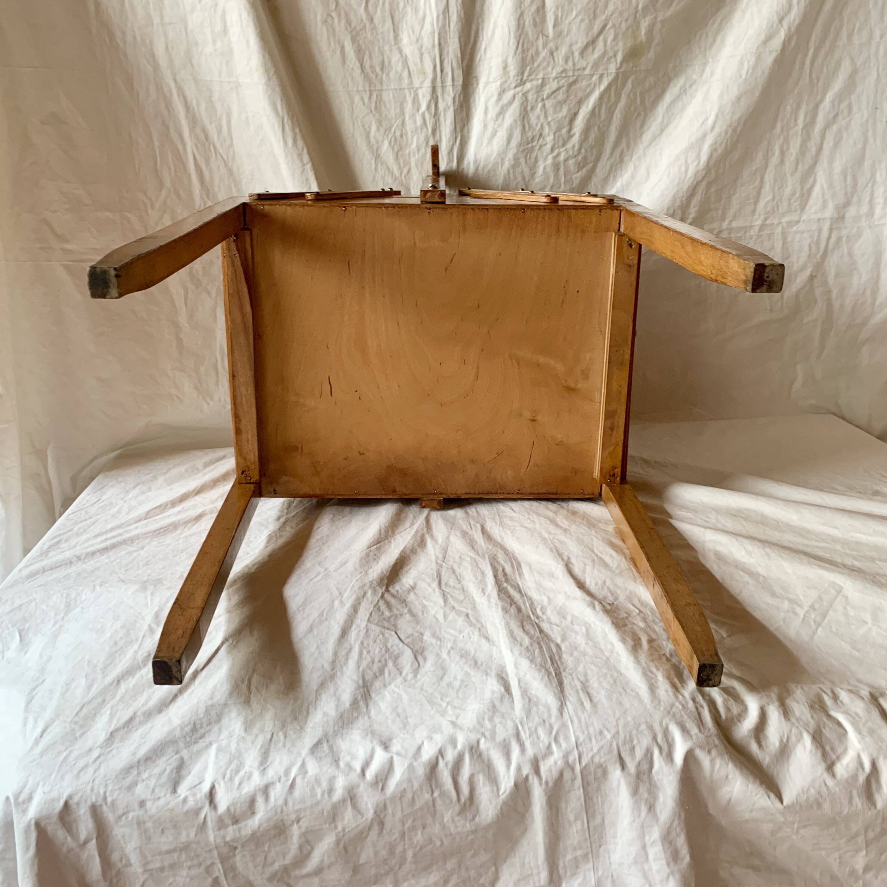 Old large wooden worker - Torck sewing box