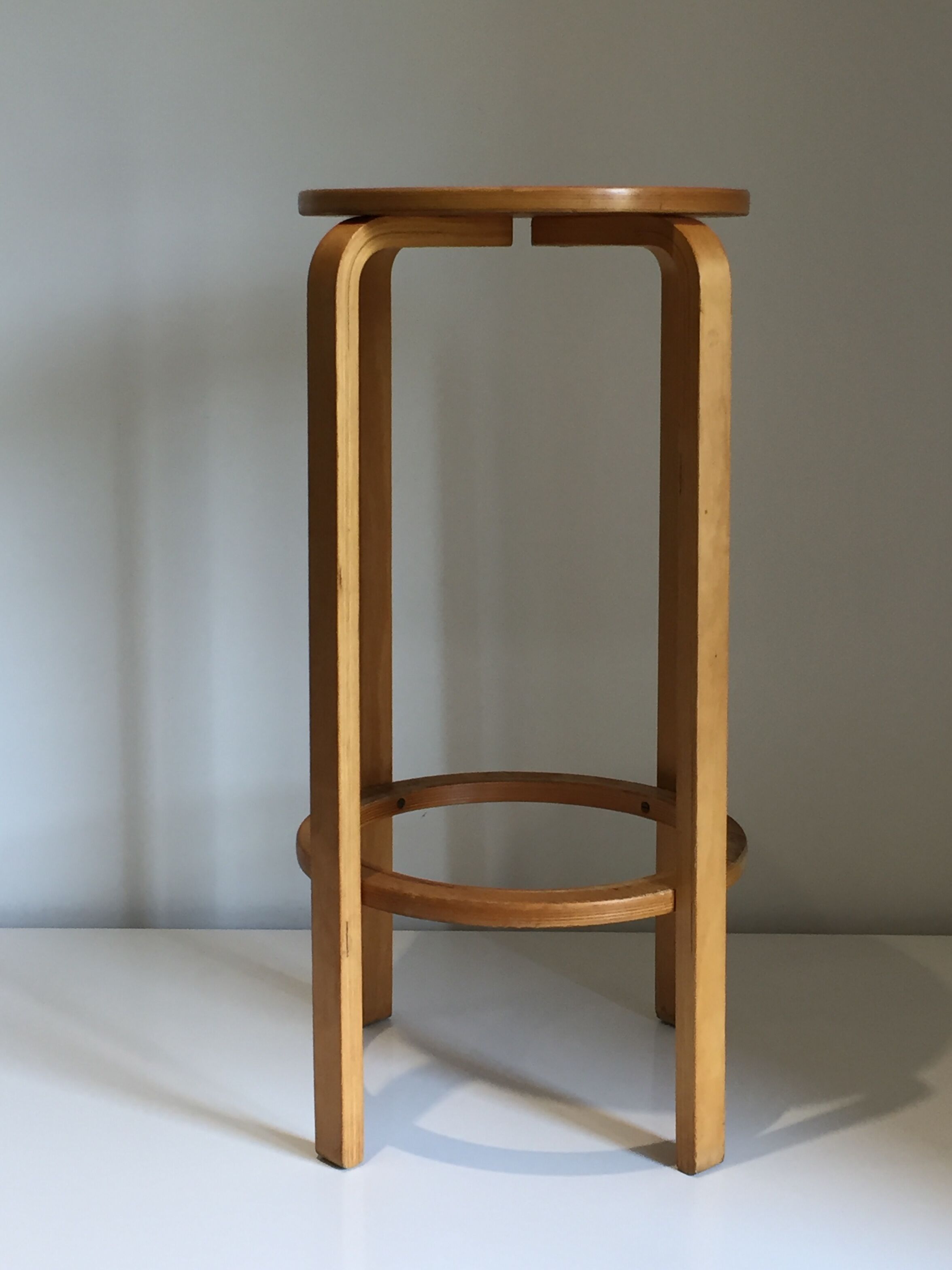 Scandinavian wooden top stool