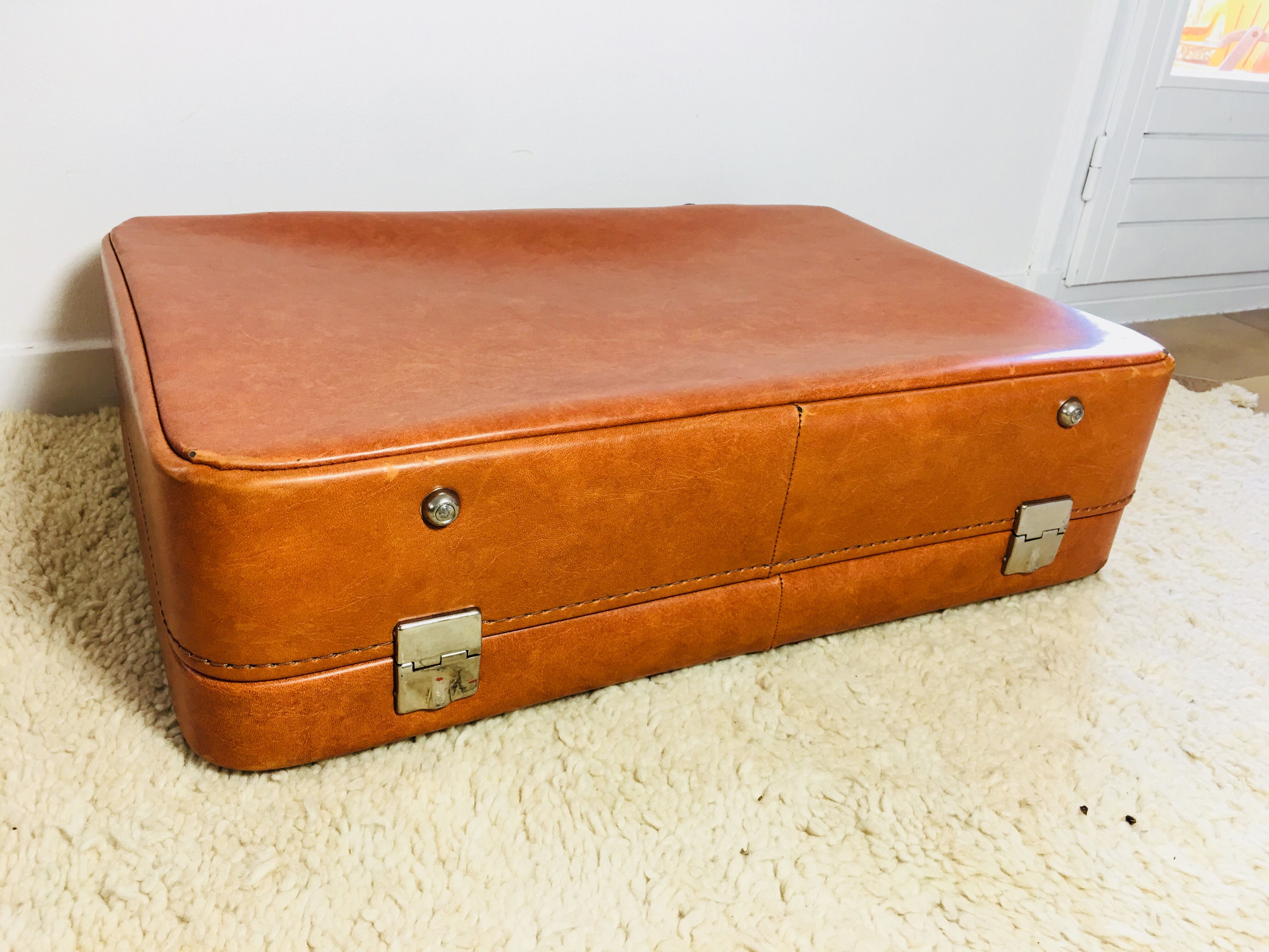 Vintage leather suitcase