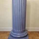 Monumental Ionic column foot in painted wood, 96 cm