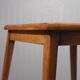 Vintage plant stand side table wood & ceramic 1950s