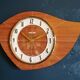 Formica vintage asymmetrical silent wall clock "bayard mahogany"