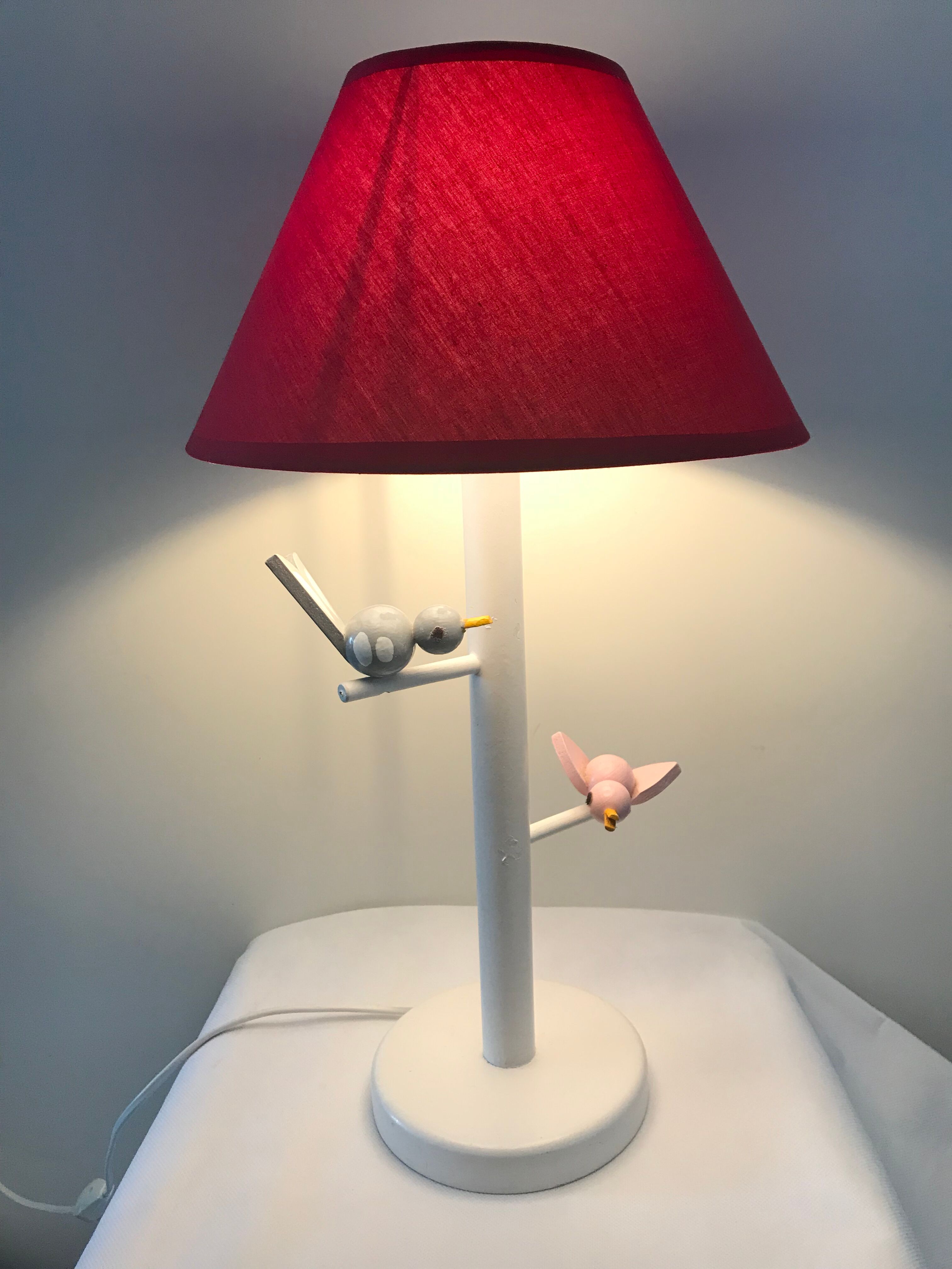 Wooden children's lamp Maison Bonnichon Paris 1960
