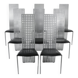 Large suite of eight chairs by Lella & Massimo Vignelli, circa 1980