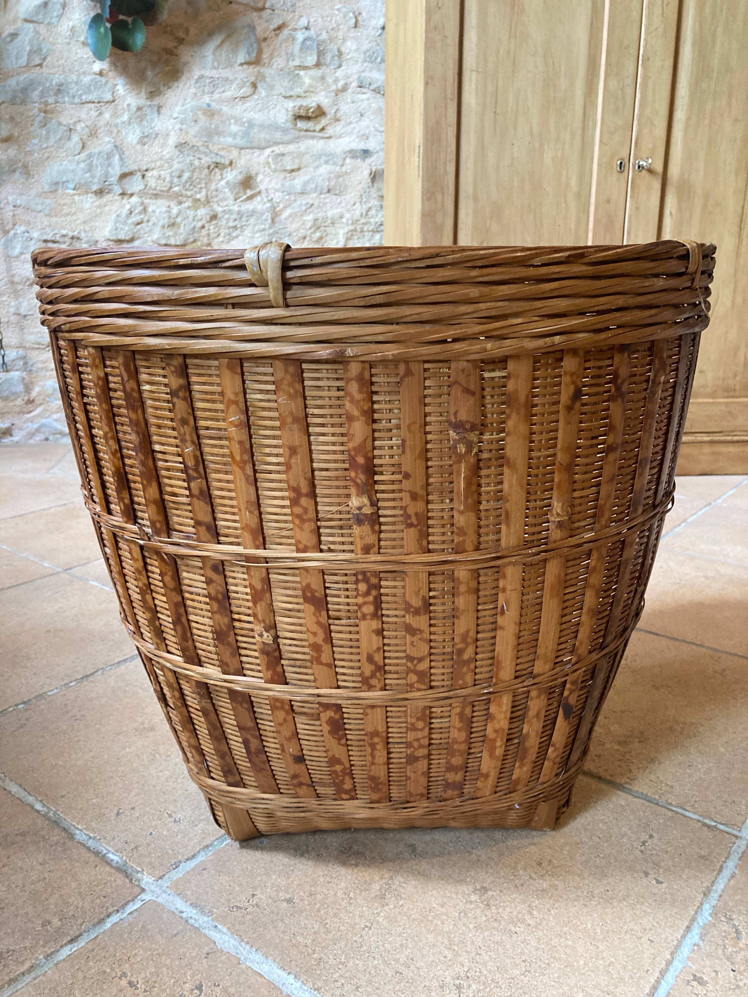 Rattan and wicker basket