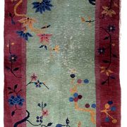 Antique chinese carpet art deco handmade 79cm x 134cm 1920s