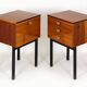 Mid-Century Modern Czechoslovakian Mahogany Nightstands by Up Závody, 1970s
