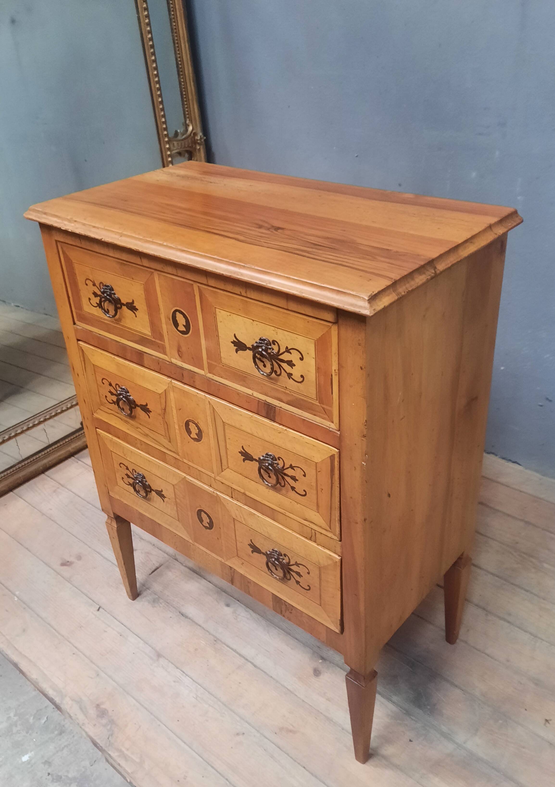 Commode scribane italienne en bois massif