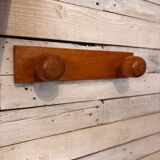 1950s wooden coat hook in red