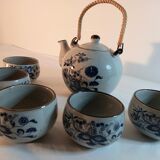 Oriental style tea set, teapot and five bowls