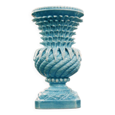 Ceramic vase from Manises with a floral decoration.