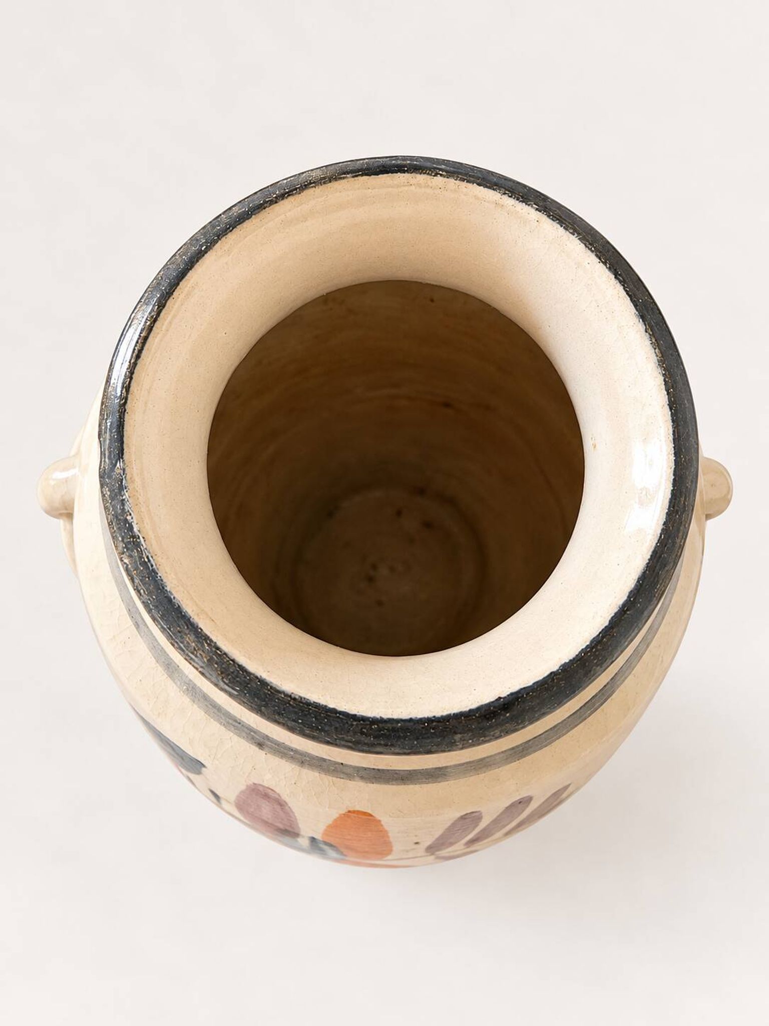 Kupittaan Savi vase hand-painted, Finland, 1950s