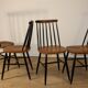 Set of 4 vintage wooden chairs, 1960.