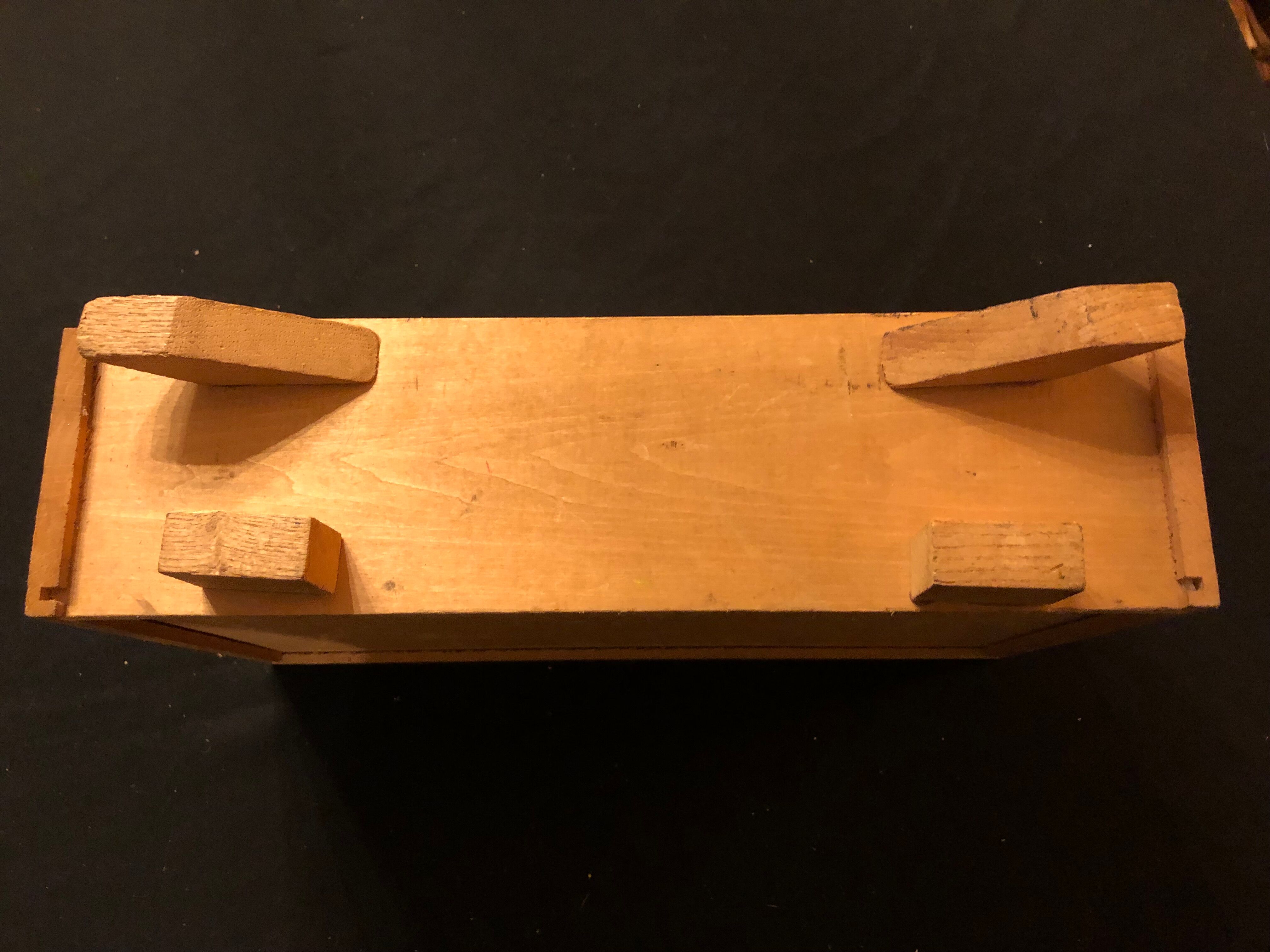 Vintage wooden doll cabinet