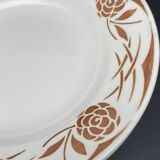 Assiettes creuses Digoin Sarreguemines Fleurs marron – 0924X7