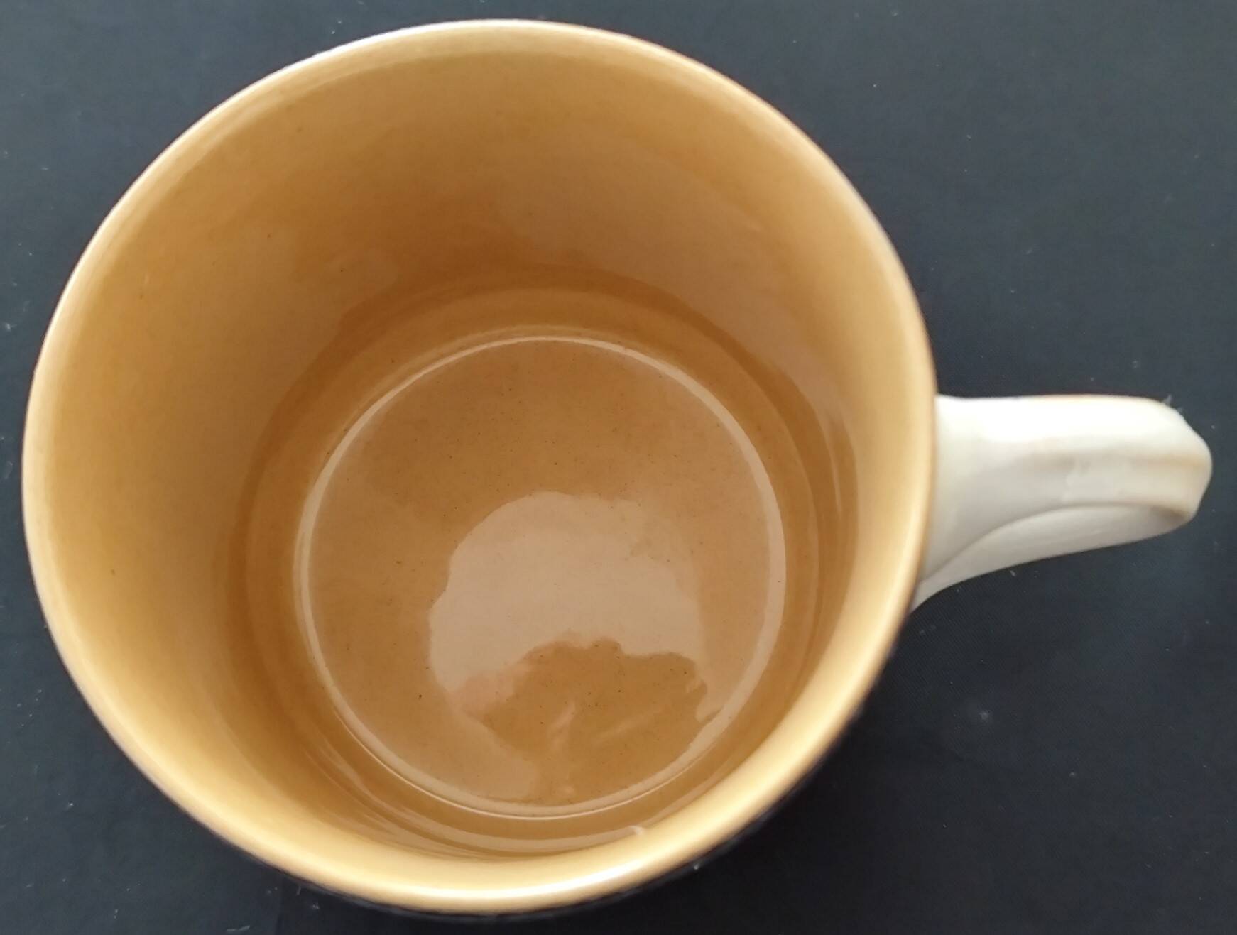 Stoneware mug, Cows decor.