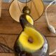 Pair of ceramic lamps freeform vintage 50s