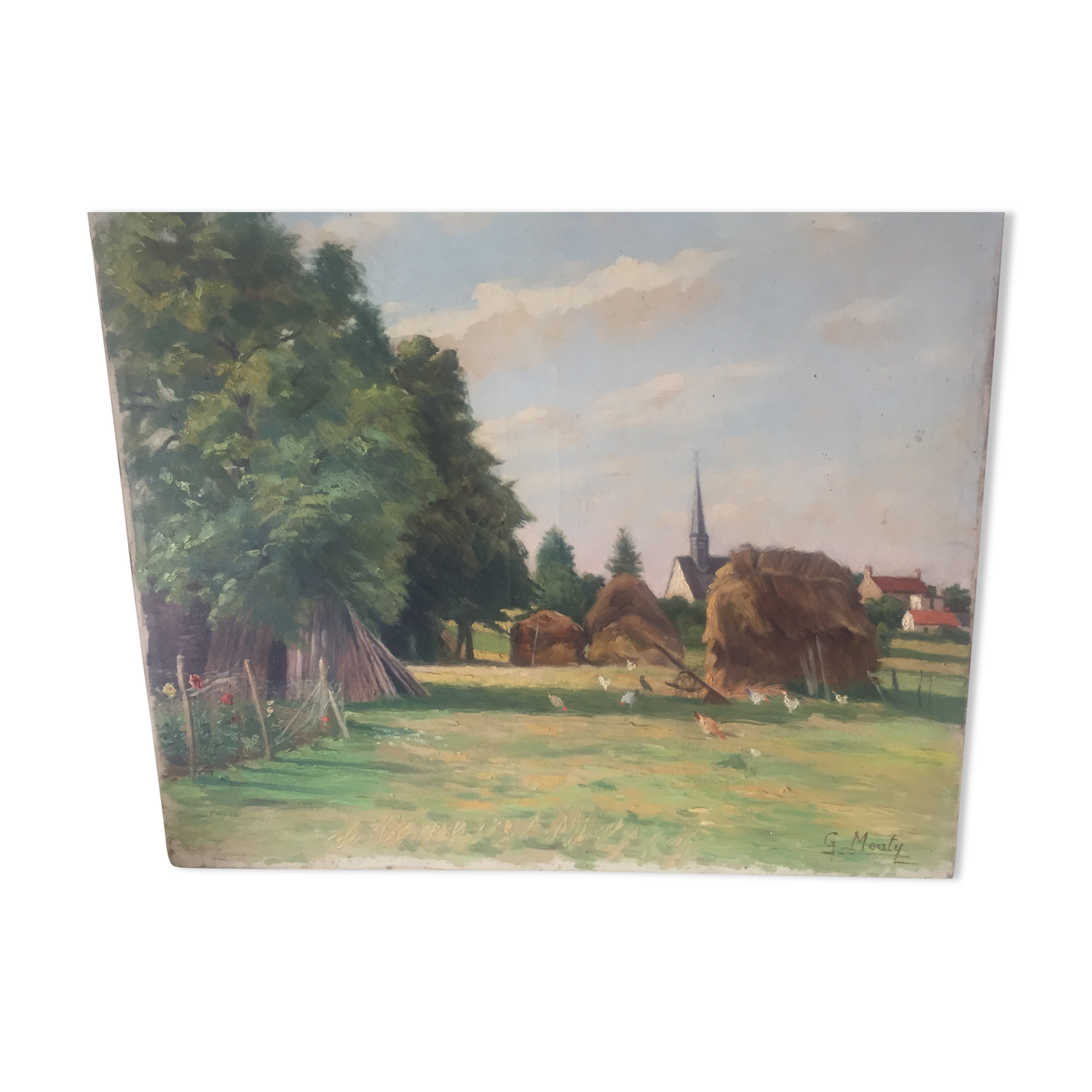 Oil on canvas by Gustave Mouty (1870-1956)