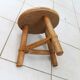 Plant holder or stool child tripod in rattan and bamboo