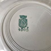 Lot de 4 assiettes plates Terre de Fer Saint-Amand XIXème