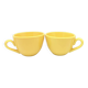 Set of 2 mustard yellow ceramic mugs