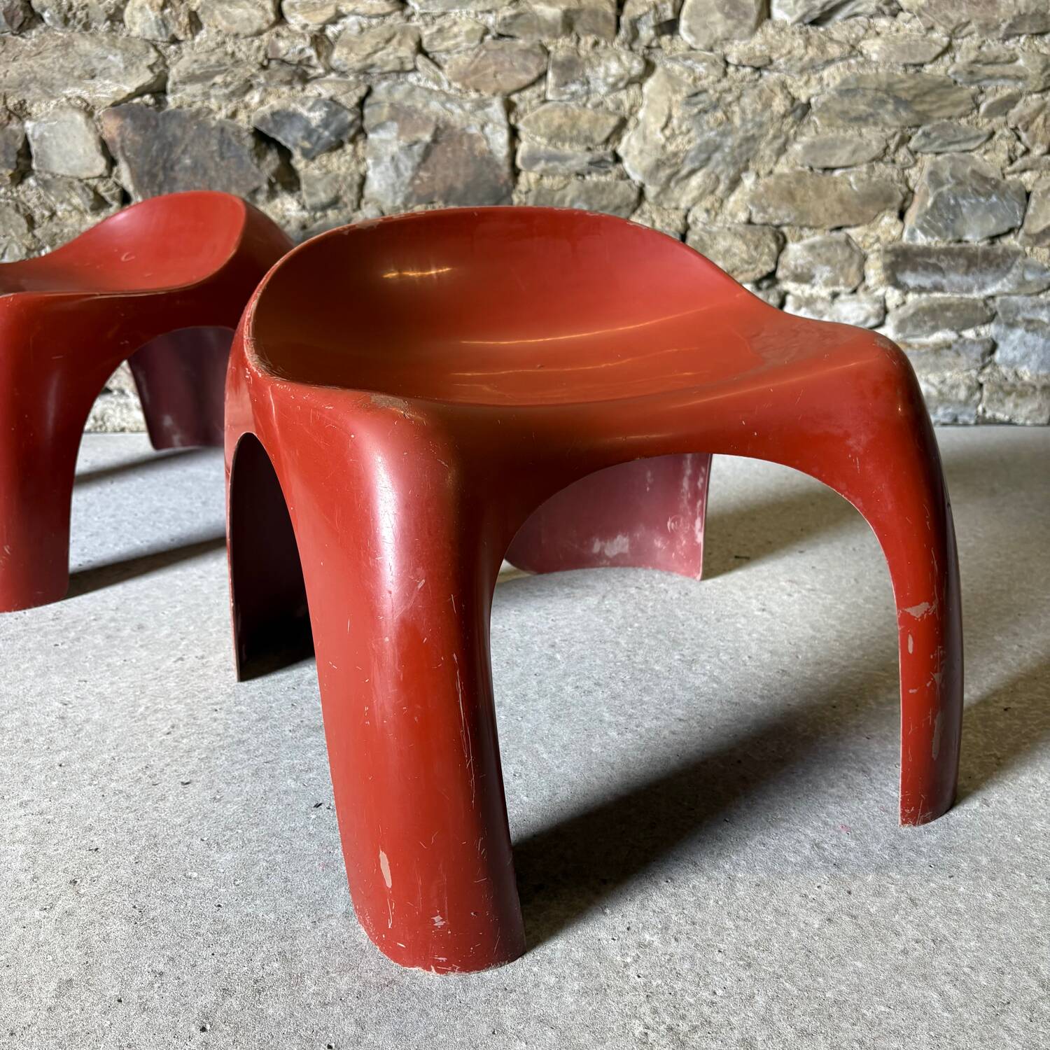 EFEBO stool pair by Stacy Dukes for Artemide, 1960