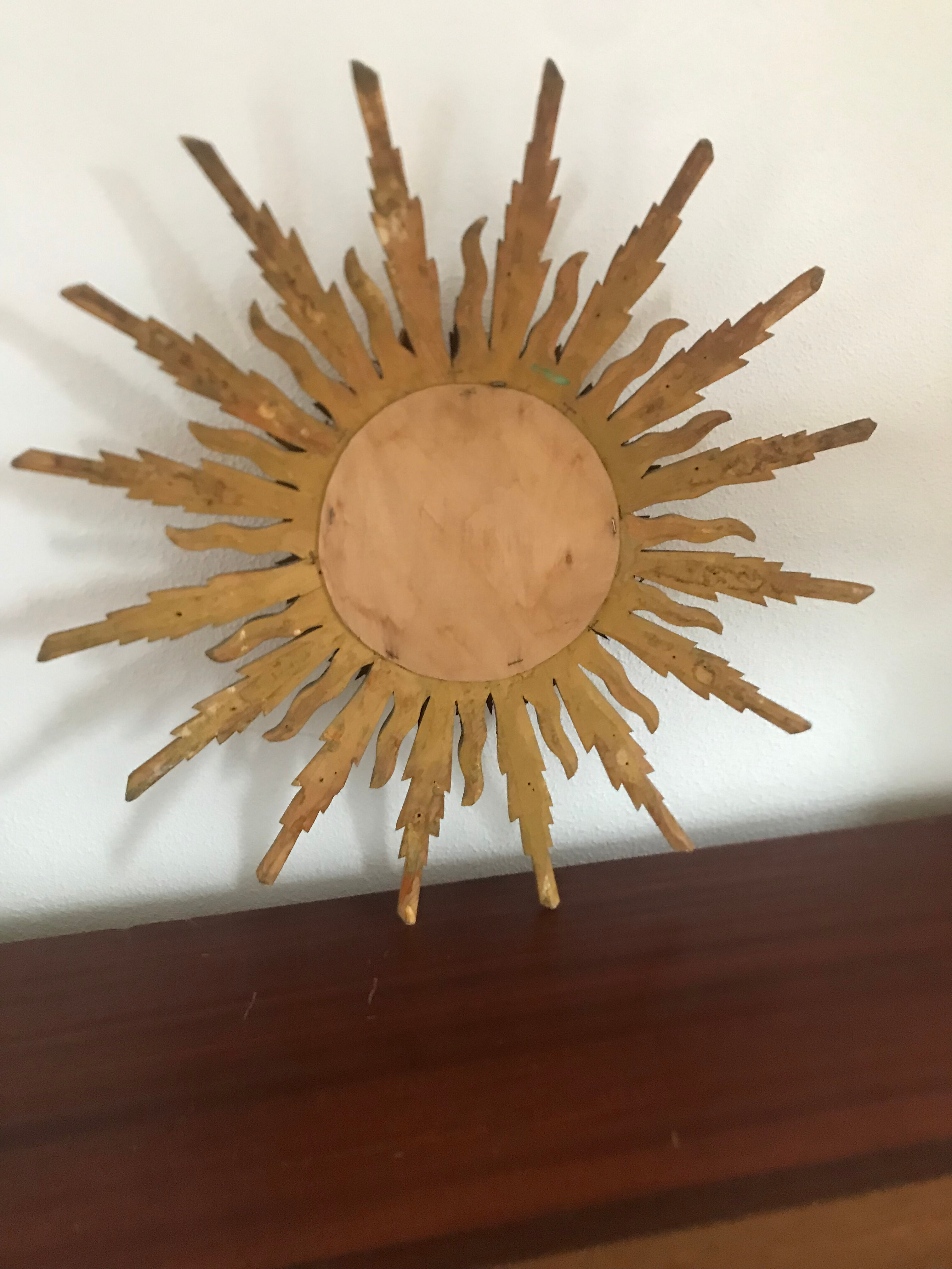 Mirror sun witch's eye golden wood