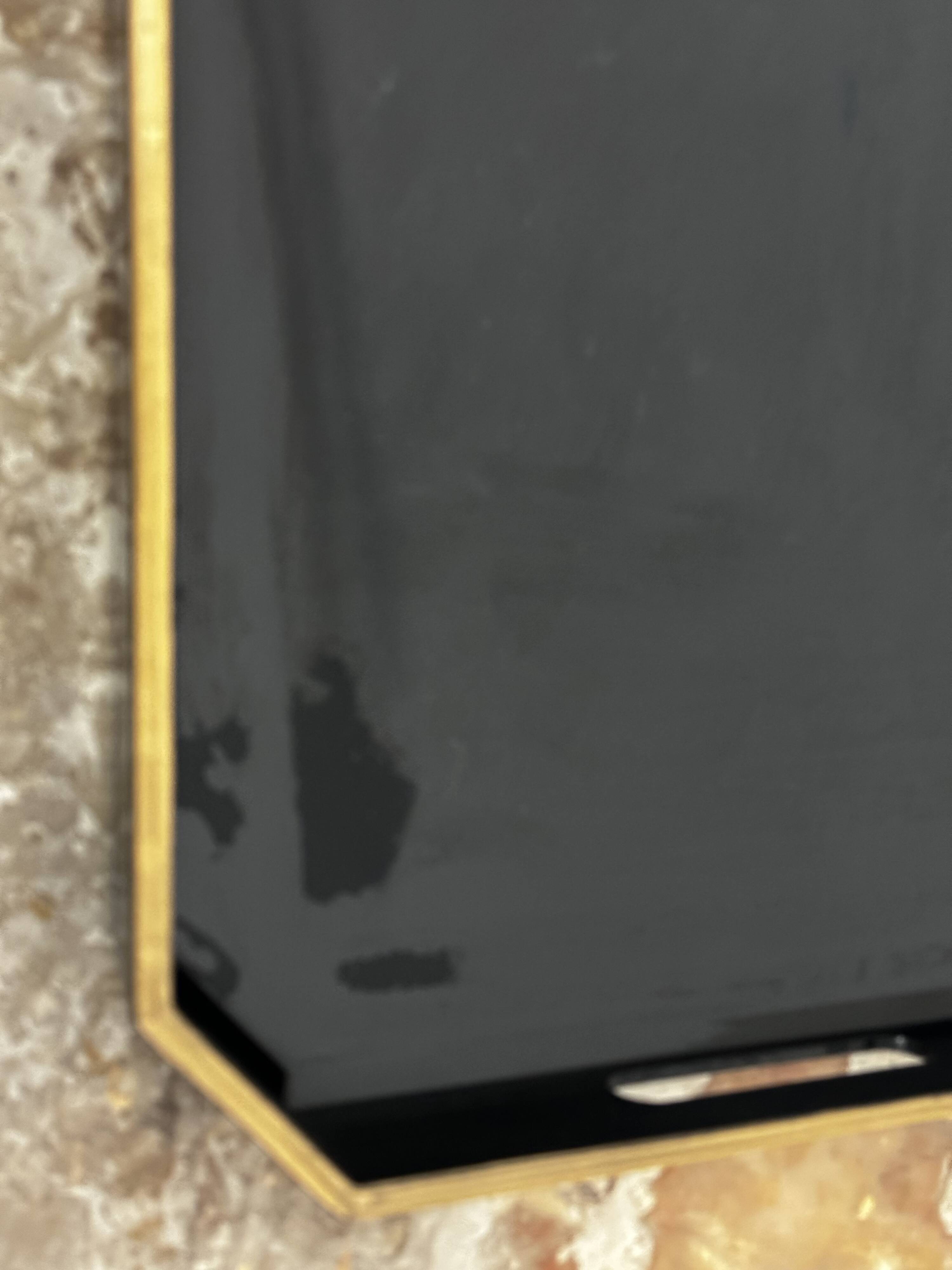 Japanese tray in black and gold lacquered wood
