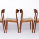 Lot de 4 chaises danoises en teck – Chaises de salle à manger modernes du milieu du siècle des années 1960, rétro