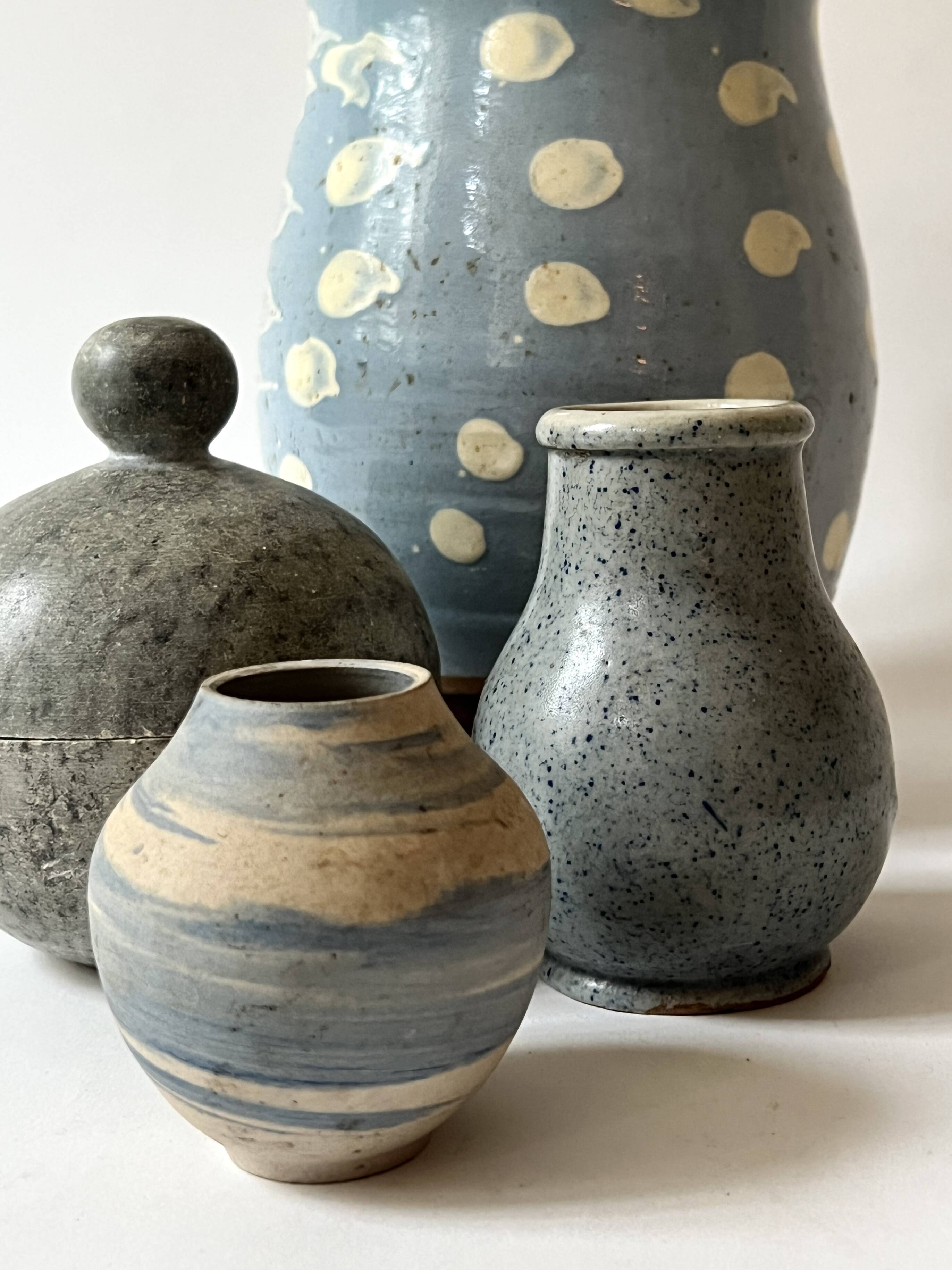 Set of 2 handmade ceramic vases