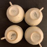 4 cups and 4 sous cups Digoin Sarreguemines, 1920