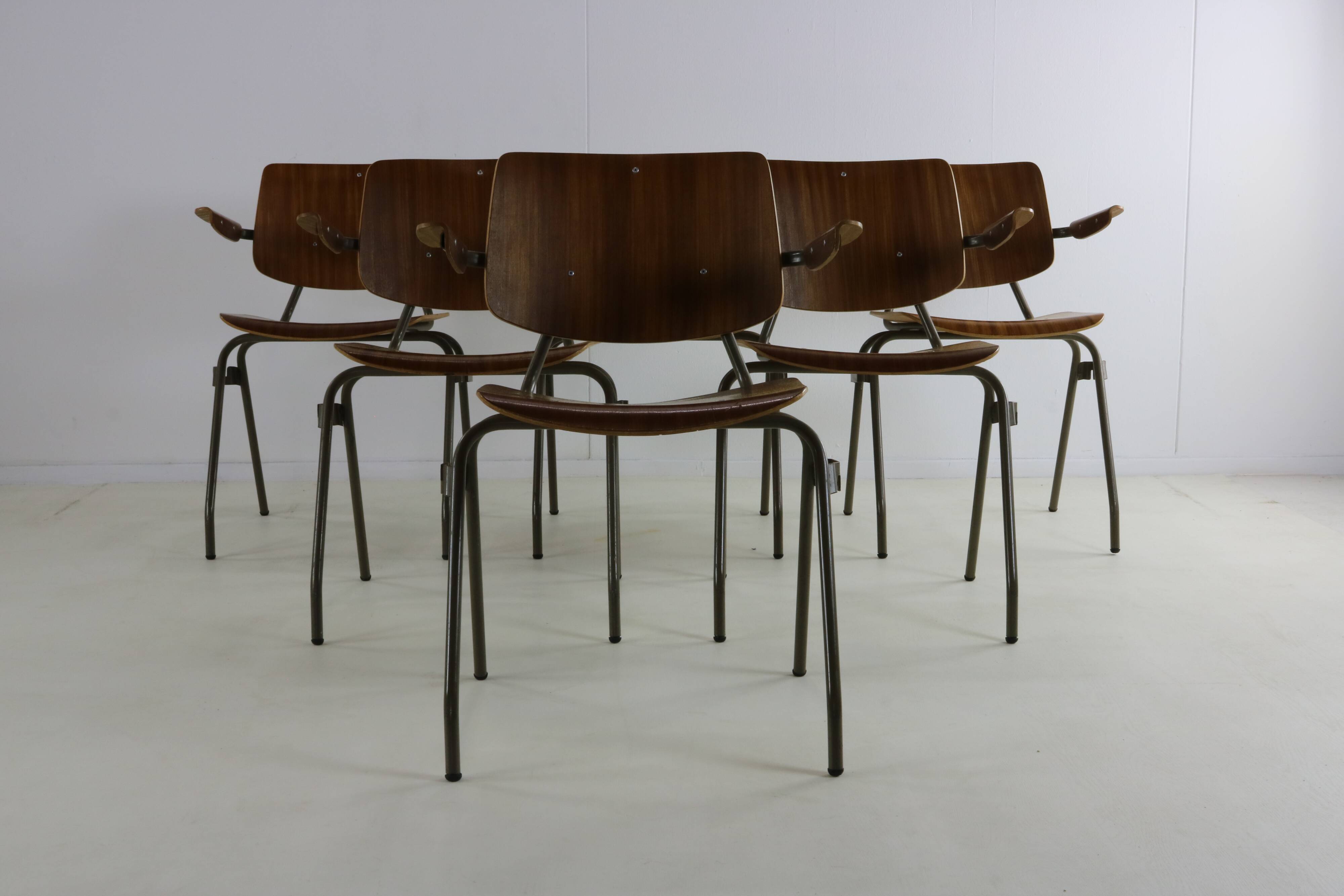 Set of six dining chairs by Kho Liang Ie for Car Katwijk