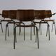 Set of six dining chairs by Kho Liang Ie for Car Katwijk