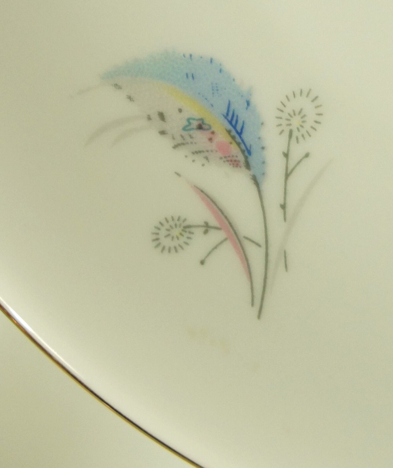Set of 5 plates "Plumes, PMR Bavaria Jaeger & Co"