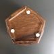 Ceramic flowerpot with wood decor