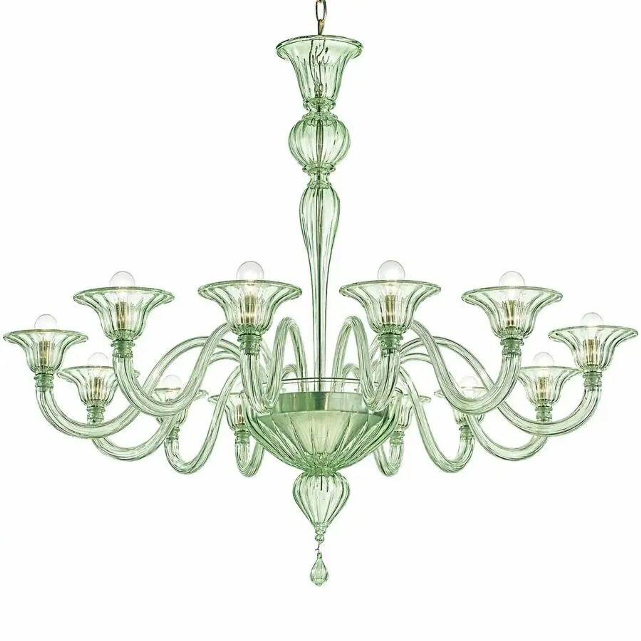 Chandelier en verre de Murano moderne Rigadin par Simoeng