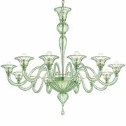 Chandelier en verre de Murano moderne Rigadin par Simoeng