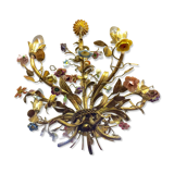 Chandelier in bronze and porcelain of the period 1900