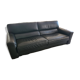 Large 3-seater anthracite leather sofa Roche Bobois