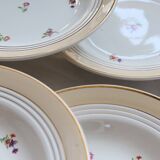 6 vintage Céranord France “Cheverny” soup plates - Floral pattern