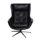 Fauteuil scandinave en cuir 1970