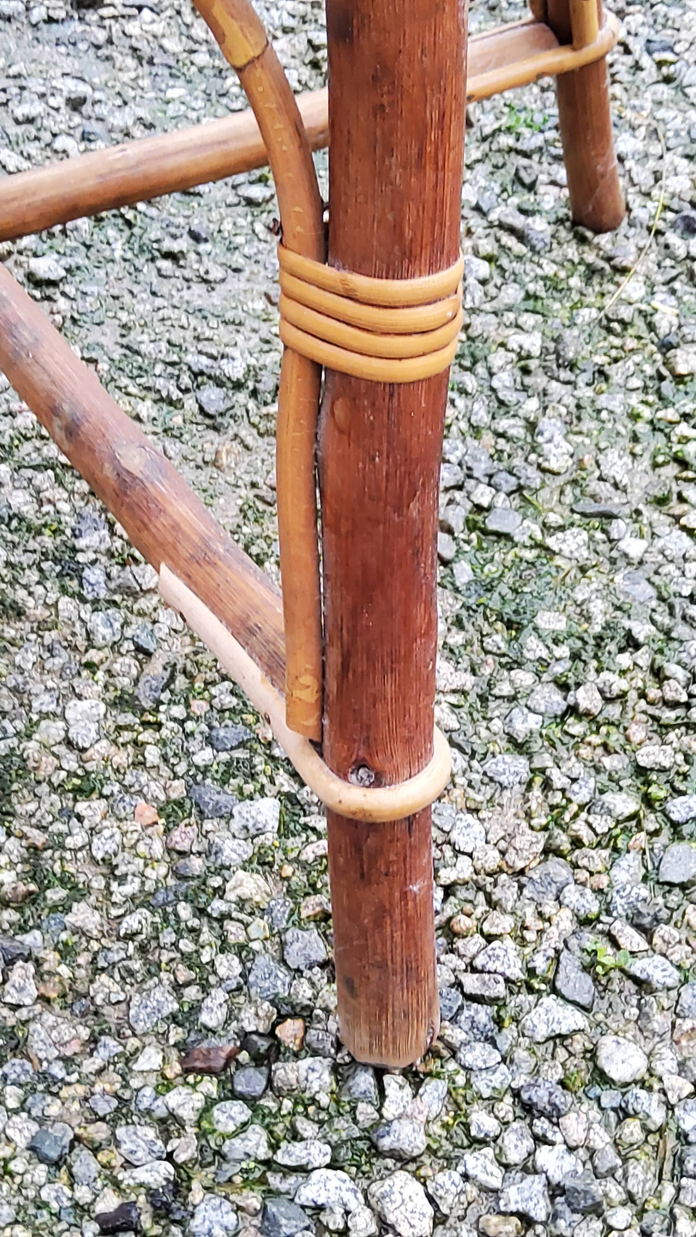 Rattan and wicker armchair from the 50s