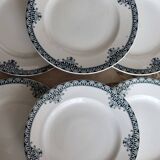 6 vintage ironstone flat plates – Adrianople series