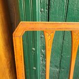 Series of 4 directory chairs in marquetry and cherry wood