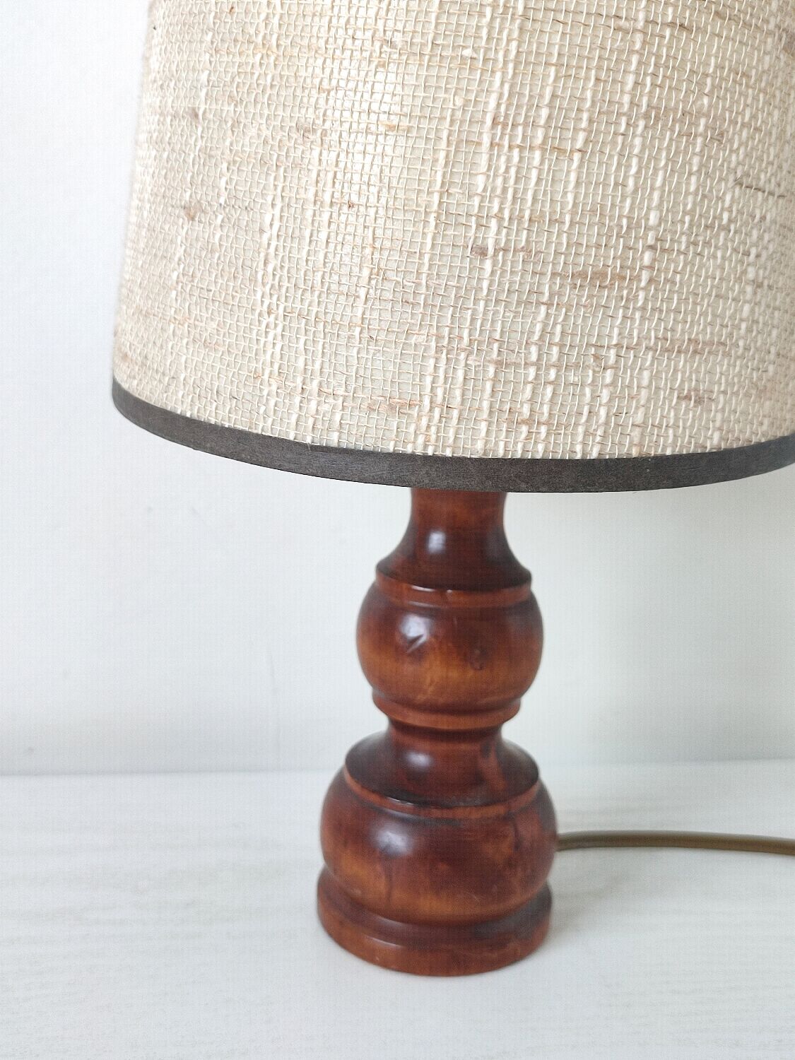 Vintage Japanese straw lamp