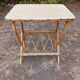 Table d'appoint bambou osier vintage