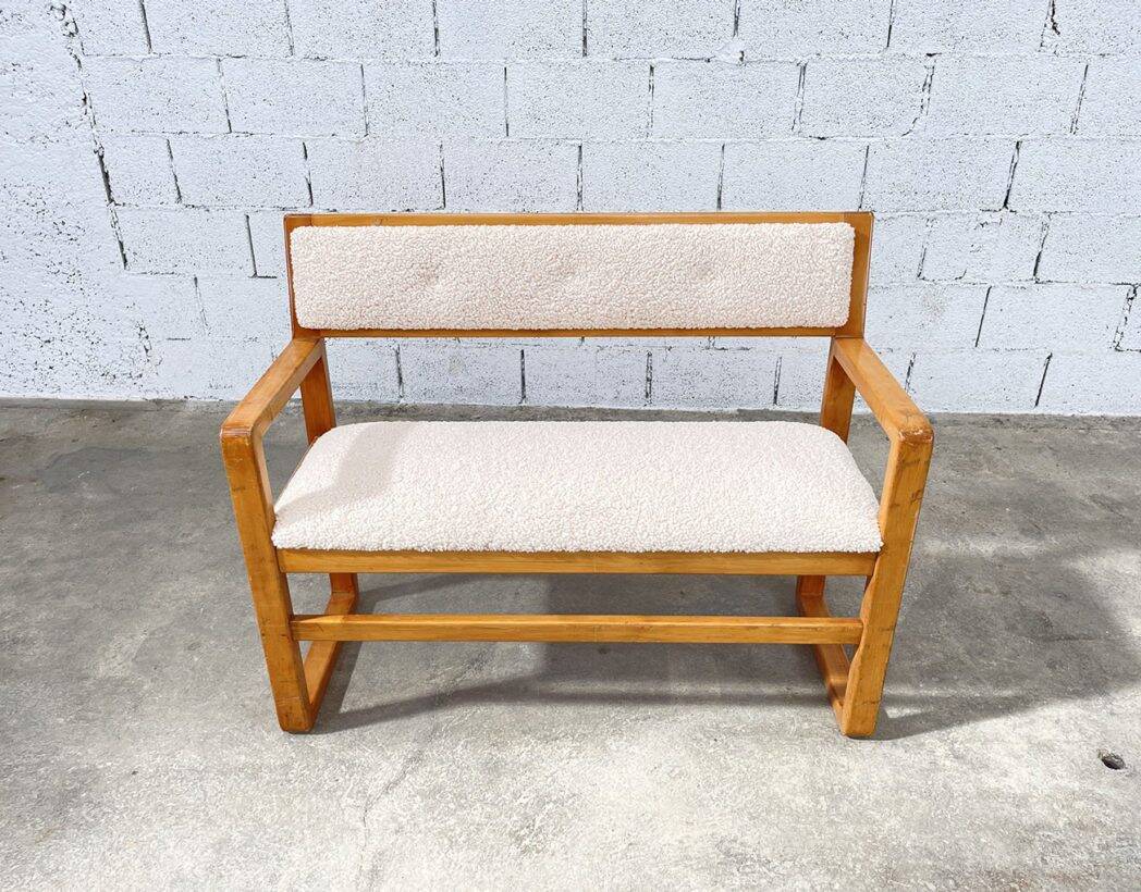 Vintage oak bench from the 1950s