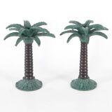 Set of brass candle holders